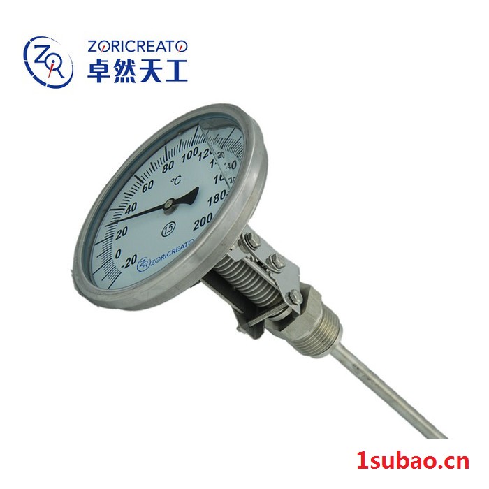 卓然天工TW 体积小巧 安装方便传感器介质接触可靠性高 耐腐蚀 SUS304坚固耐用 不锈钢 万向型双金属温度计图6