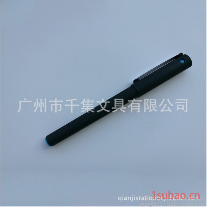 千集 订制黑色喷胶中性笔 办公会议宣传广告签字笔图4