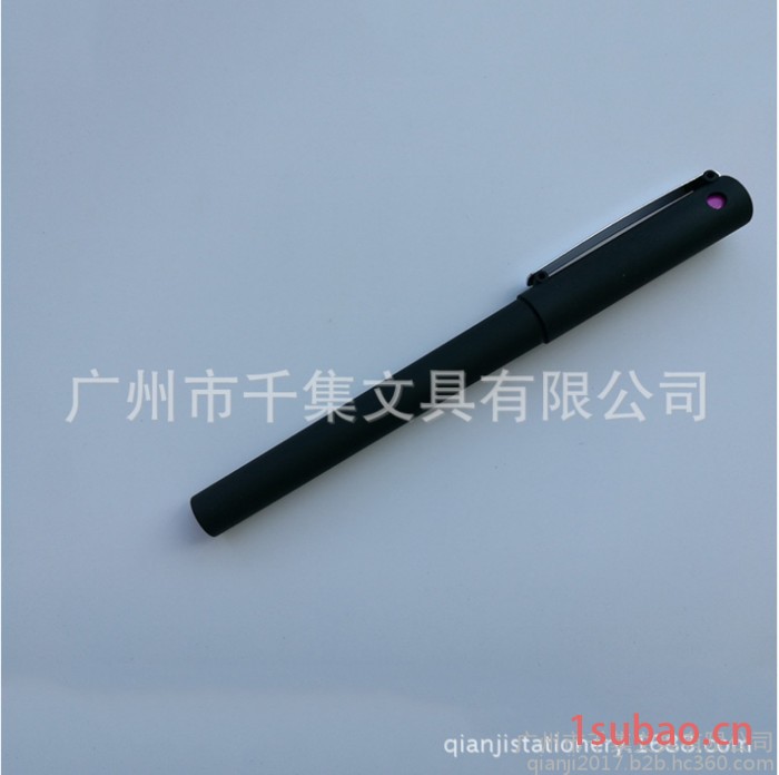 千集 订制黑色喷胶中性笔 办公会议宣传广告签字笔图7