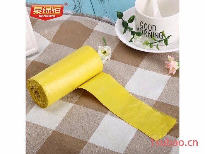 泉绿恒8925彩色三色大号背心型垃圾袋手提加厚垃圾袋图4