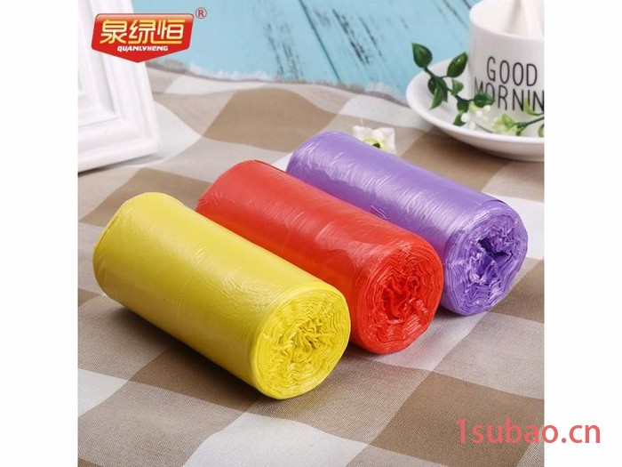 泉绿恒8925彩色三色大号背心型垃圾袋手提加厚垃圾袋图3