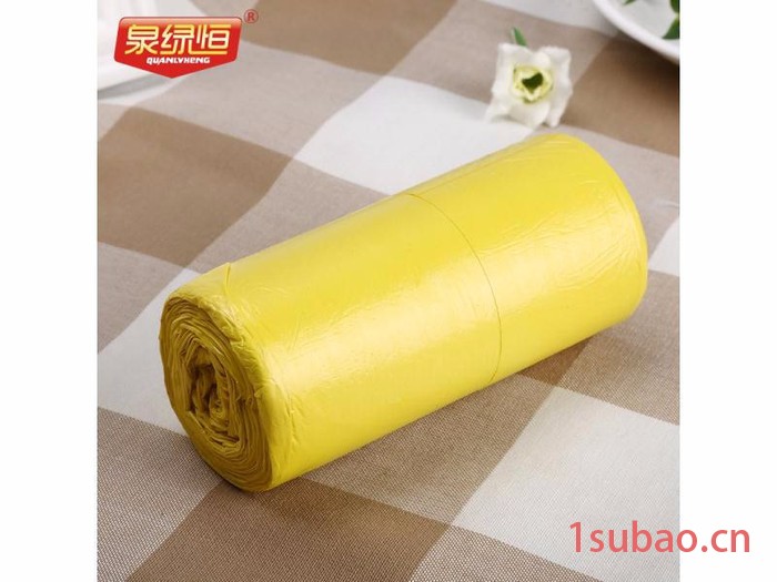 泉绿恒8925彩色三色大号背心型垃圾袋手提加厚垃圾袋图5