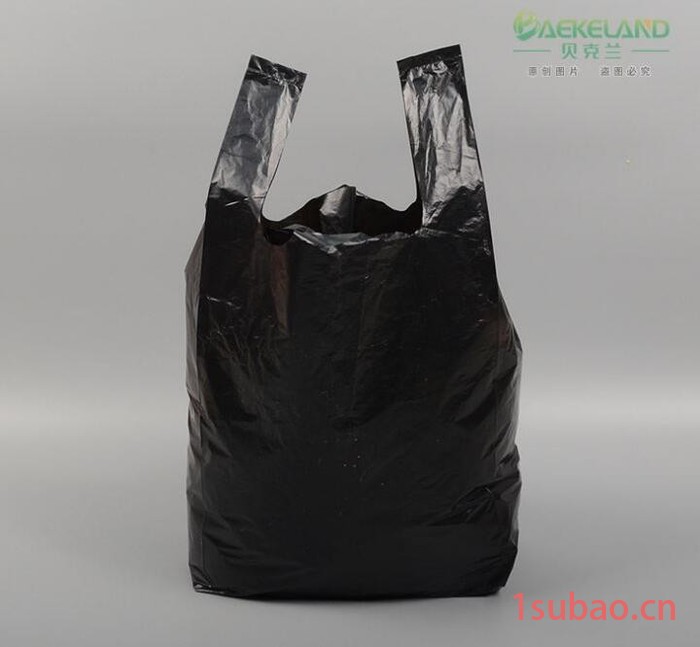 贝克兰非连卷背心式垃圾袋家用手提式垃圾袋加厚防漏黑色垃圾袋图2