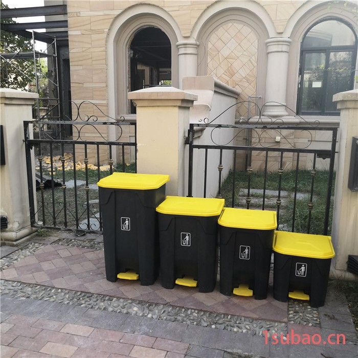 黄盖灰桶脚踏垃圾桶 公园小区户外垃圾箱 环卫垃圾桶图8