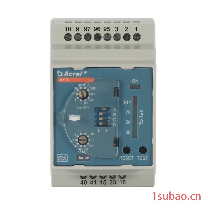 安科瑞 剩余电流动作继电器 ASJ10-LD1A 脉冲触保器 漏电继电器 Acrel 剩余电流继电器图2