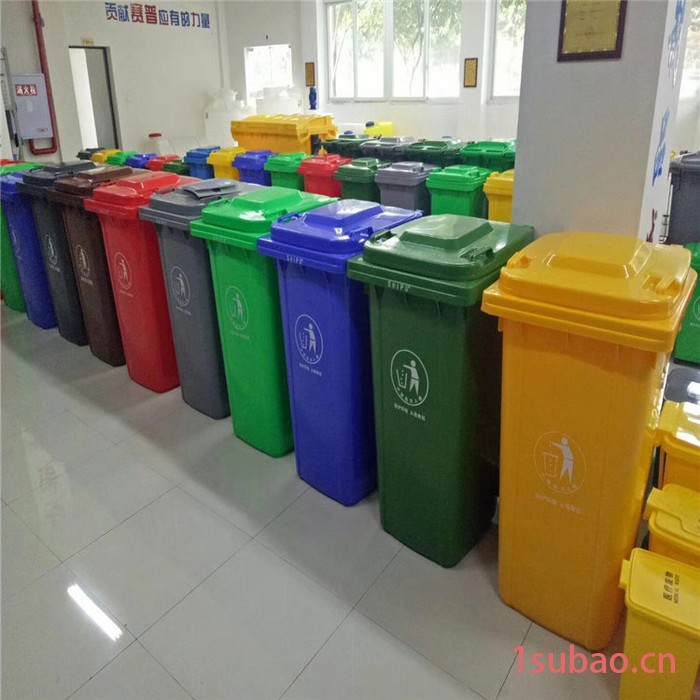 厨余分类垃圾桶 240升加厚垃圾桶 重庆挂车垃圾桶厂家图2