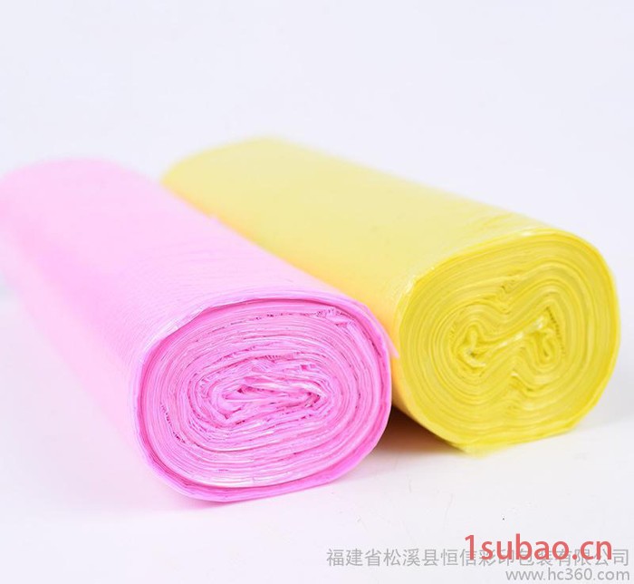 定制彩色断点手撕加厚垃圾袋 5卷100只家用厨房一次性袋图2
