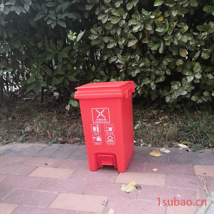 厂家批发15L户外分类垃圾桶脚踏 餐厅酒店塑料垃圾桶 脚踏垃圾桶图6