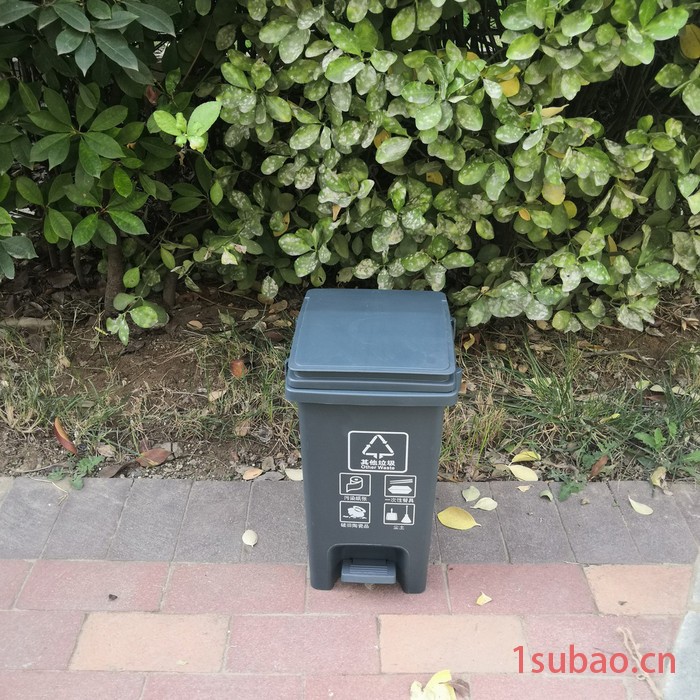 厂家批发15L户外分类垃圾桶脚踏 餐厅酒店塑料垃圾桶 脚踏垃圾桶图4