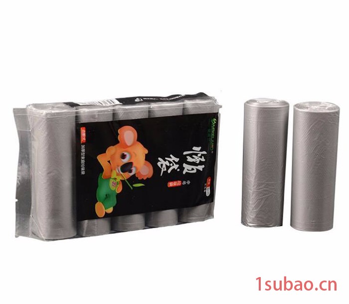 懒袋 5卷装钢袋厨房用加厚垃圾袋防漏防异味垃圾袋图5