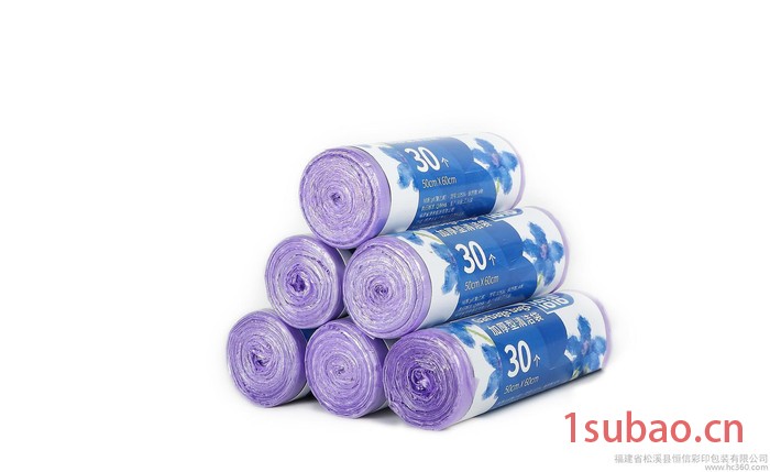 花香型垃圾袋 加厚 不脏手承重力强 家用单卷30只装45*50CM图3