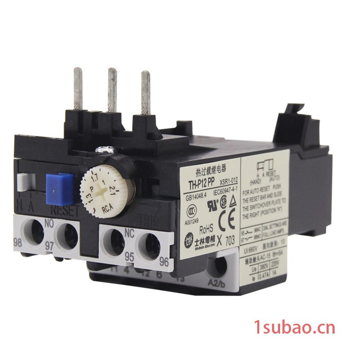 士林 热继电器 TH-P12 9-13A 热过载继电器图7