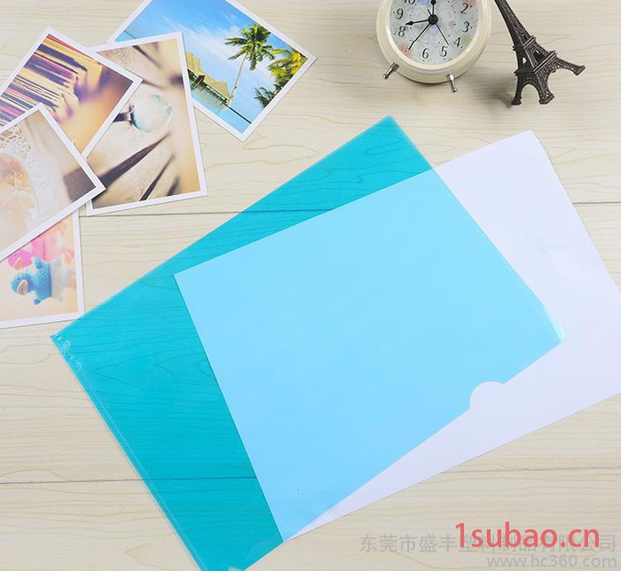 两页夹L型文件袋E310文件夹PP炫彩单页夹办公文件袋学生文图2