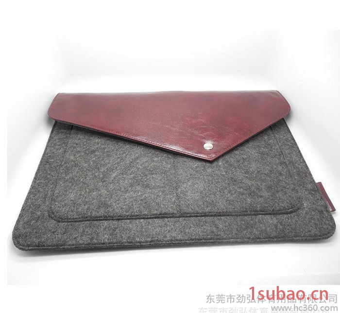仿真皮定制文件袋 毛毡布资料袋 时尚灰色合同资料袋 定做图3