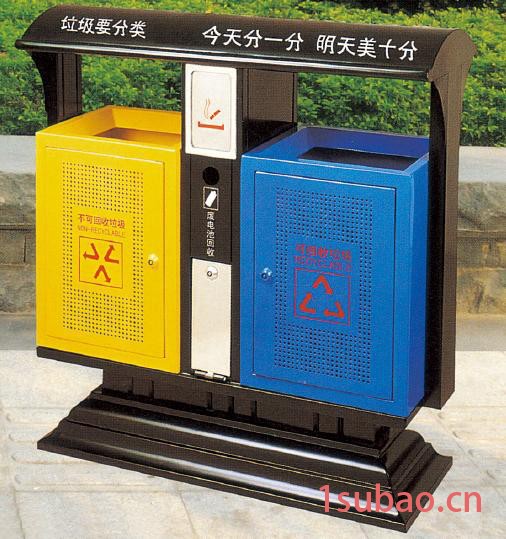 广州奇欣QX-18139E 环卫垃圾桶 马路垃圾桶 环卫垃圾箱厂家批发 公园社区设施 环保分类垃圾桶 果皮箱图2