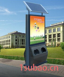 路牌广告垃圾箱 大容量广告垃圾桶图3