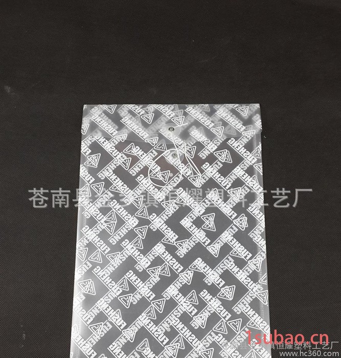 定制 单层a4文件夹 透明档案袋 铁扣系绳文件袋图3