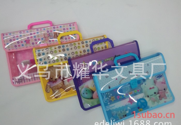 可爱卡通风琴包 档案袋 彩印文件夹 包边文件袋 PP生产可定图2