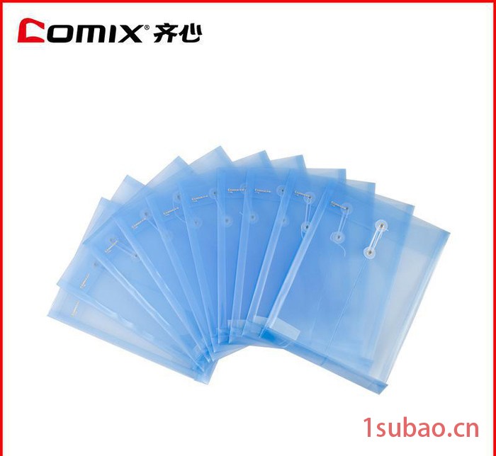 **F118绳扣A4竖式透明档案袋缠绕票据收纳式文件袋会议资料袋图2