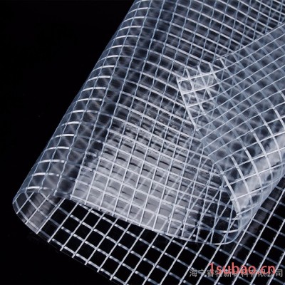 RIGHT PVC夹网布/PVC透明夹网布/PVC透明网格布/透明网格文件袋资料袋布