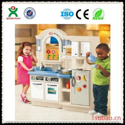 广州奇欣QX-162G 儿童过家家玩具 幼儿园玩具设施 厨房玩具 儿童玩具 双面厨房