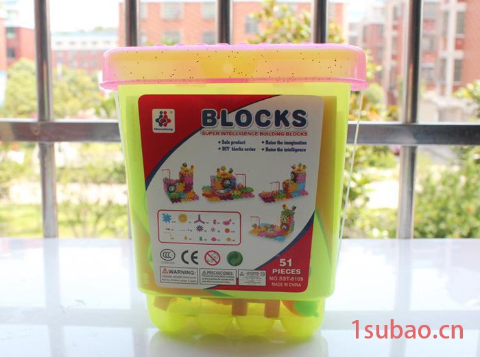 SST8109 儿童玩具 51片桶装积木玩具 儿童益智玩具图3
