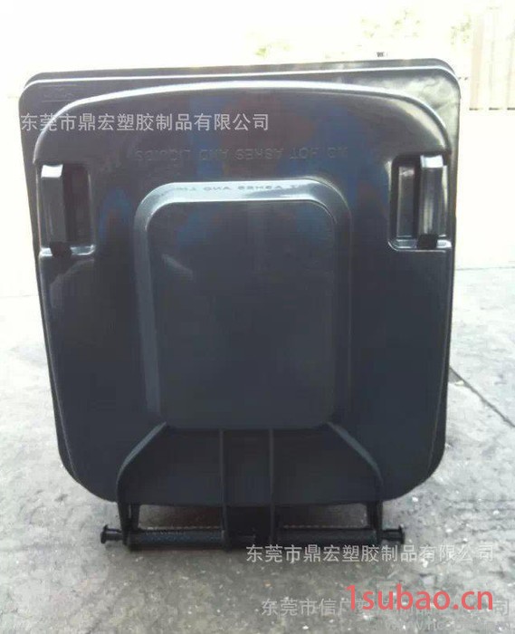 北京塑料60升环卫垃圾桶 带轮子物业街道垃圾桶 小区垃圾桶箱图2