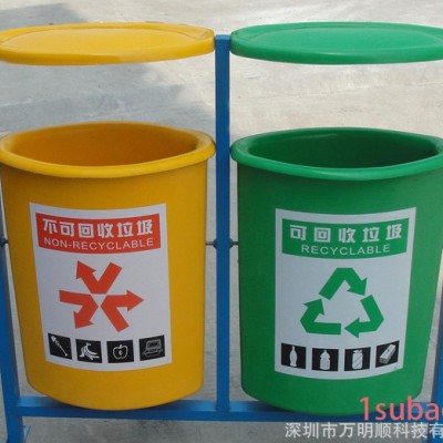 【直销】垃圾桶 玻璃钢垃圾桶 玻璃钢双吊桶