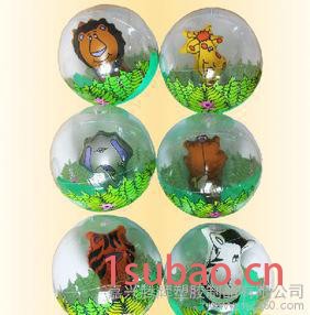 厂家定制 PVC充气动物 儿童玩具沙滩戏水卡通动物充气玩具球图2