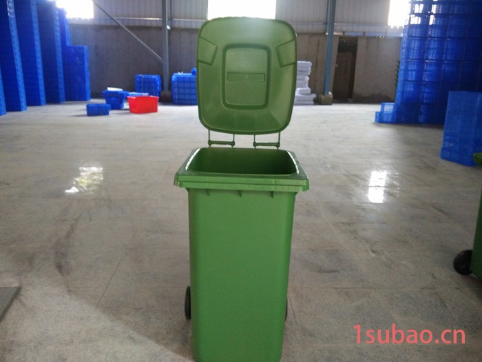 兴丰HQ-240户外环卫塑料垃圾桶 小区环保翻盖垃圾桶