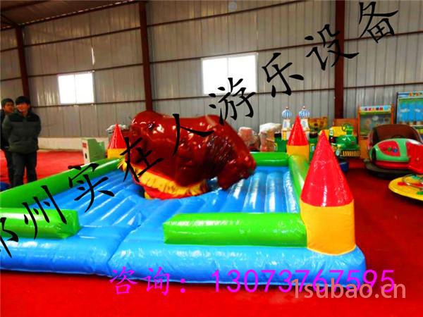 郑州实在人**游乐设备斗牛机儿童摇摆牛广场斗牛机儿童玩具厂家实在人游乐设备厂家图2