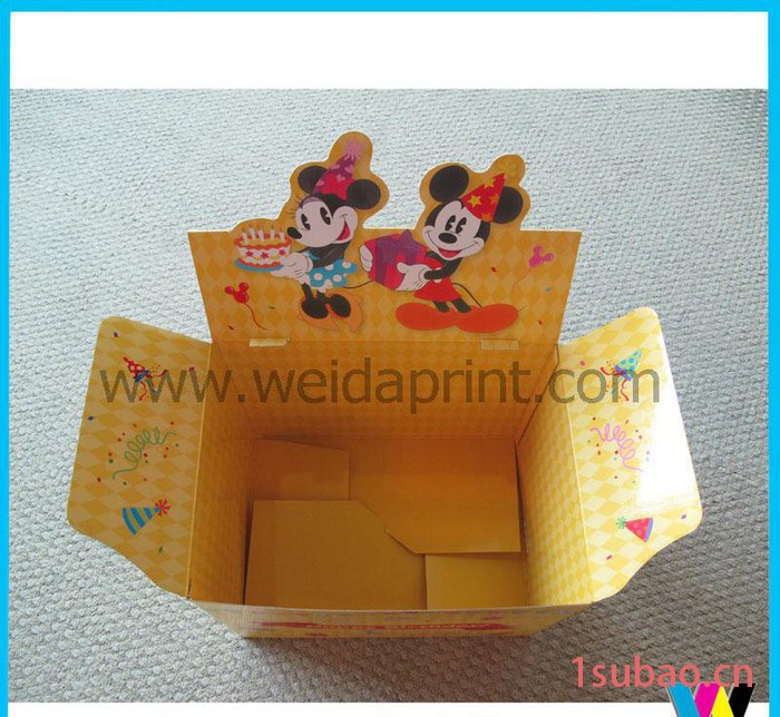 东莞印刷 定制自动扣底展示盒  迪士尼礼品盒 儿童玩具礼品盒