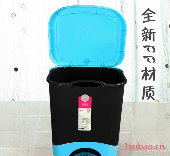 家居创意大号垃圾桶家用脚踏缓降厨房卫生间垃圾篓带盖垃圾桶图3