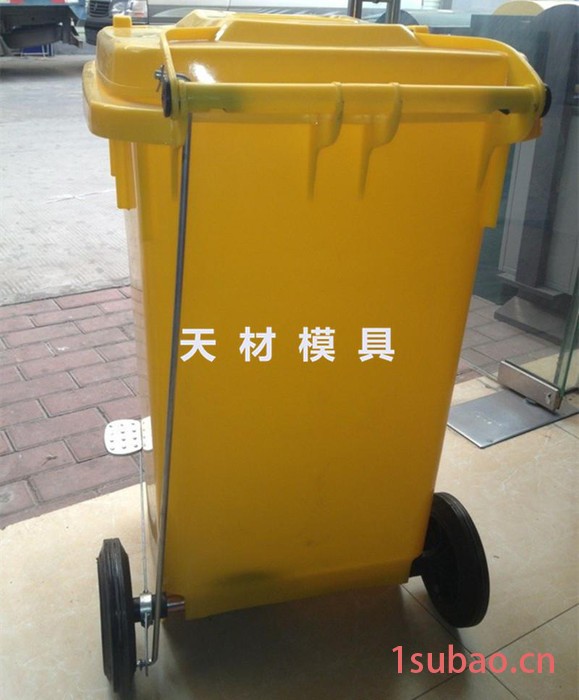 240L环卫垃圾桶模具 方形带轮子垃圾桶模具 垃圾站回收垃圾桶模具 农村环保专用垃圾桶模具 社区环卫专用垃圾桶垃圾箱模具图2