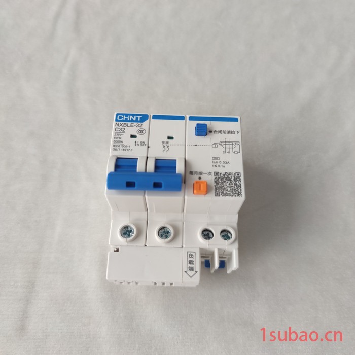 Chint/正泰电器集团NXBLE-32 2P/C32A 导轨式2P空气开关漏电断路器32A家庭入户终端图2