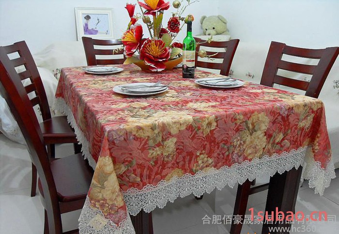 厂家桌布台布 提花桌布 蕾丝花边台布布艺 合肥桌布 涤棉桌布图2