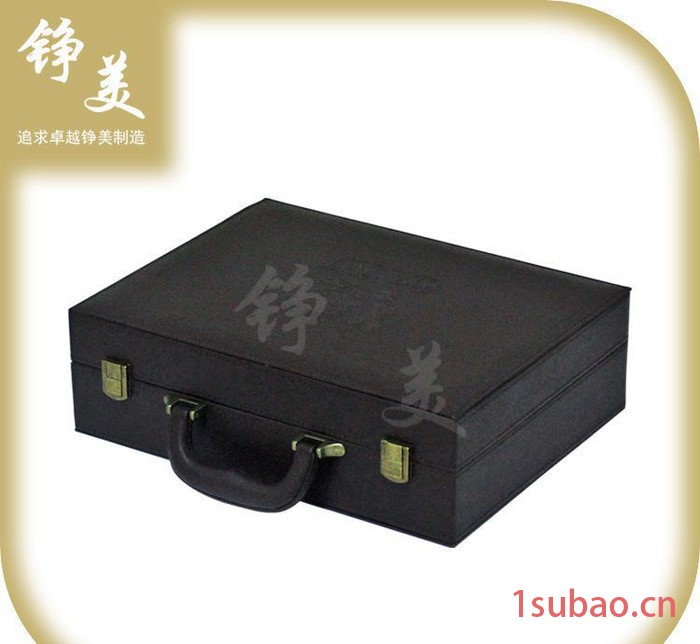 皮质公文箱定制 房地产交房工具盒 交房钥匙盒文件收纳盒图3