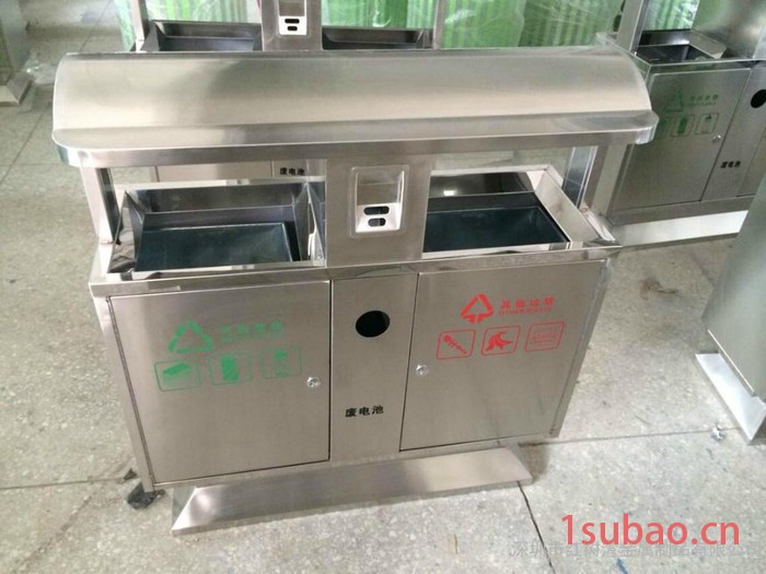 深圳市市政分类不锈钢垃圾桶/环保分类不锈钢果皮箱厂家