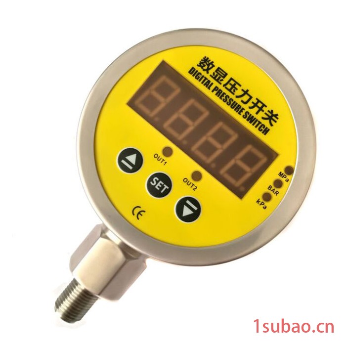铭控不锈钢耐震双组继电器数显压力开关带4~20ma输出 智能压力开关图2