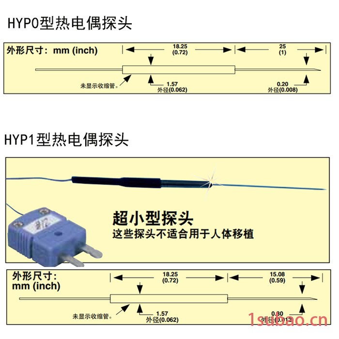 Omega/欧米伽 迷你注射器状探头热电偶  HYP2-21-1-1/2-E-G-48-OST-M图3