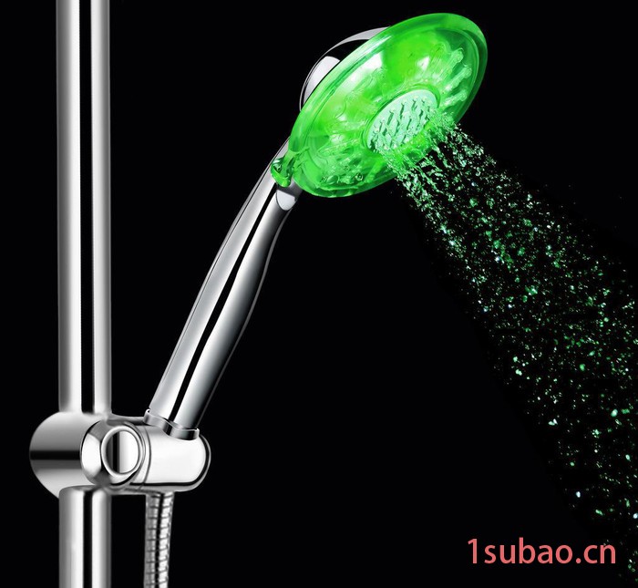 LED花洒可调流温控花洒 分段流水花洒图2
