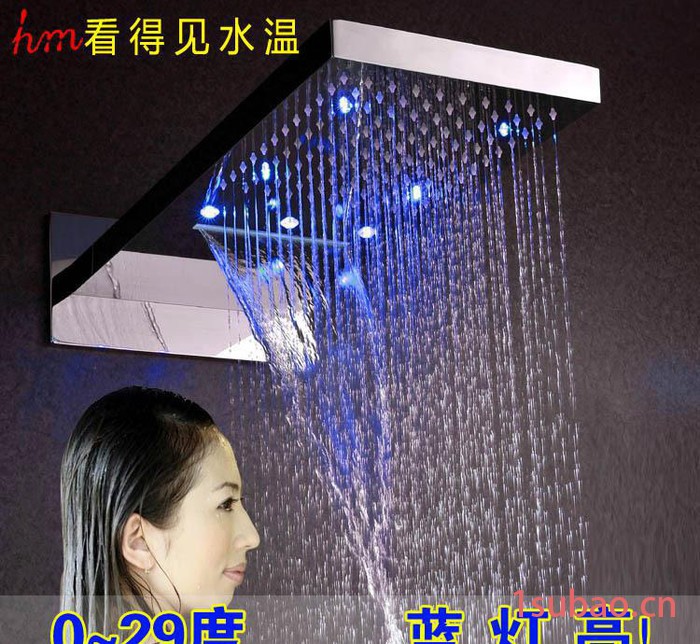 暗装花洒 全铜预埋暗装盒天幕式瀑布花洒淋浴雨淋套装 一件代发图3