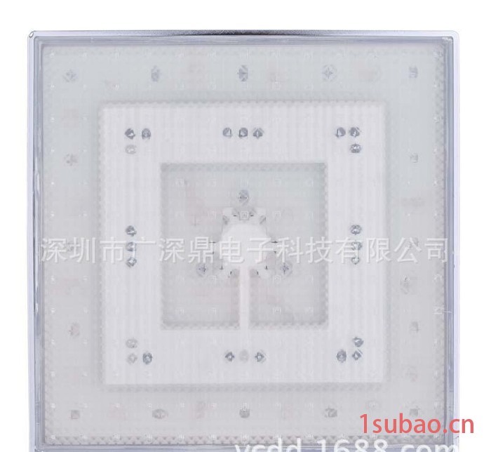 led方形花洒顶喷 新款自动变色超亮炫彩大顶喷SDH-C1七图2
