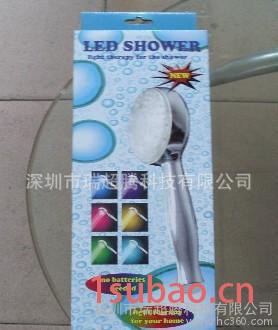 LED花洒淋浴头 家居创意礼品 发光淋浴头 变色淋浴头图3