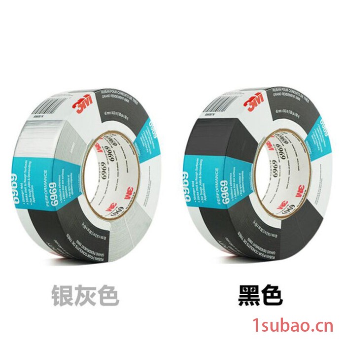 3M 6969 灰色黑色布基胶带 防水胶带 强力胶带 管道密封胶带图4