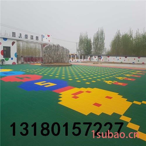 广欧幼儿园操场塑胶地垫跑道室外户外体育幼儿园防滑垫悬浮式拼装地板图6