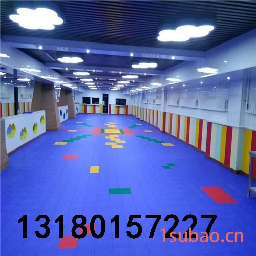 广欧幼儿园操场塑胶地垫跑道室外户外体育幼儿园防滑垫悬浮式拼装地板图5