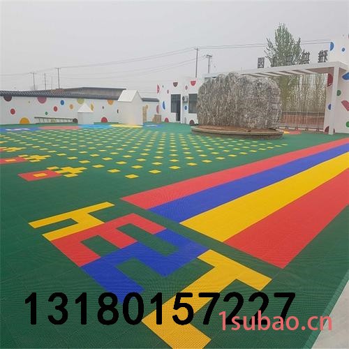 广欧幼儿园操场塑胶地垫跑道室外户外体育幼儿园防滑垫悬浮式拼装地板图3