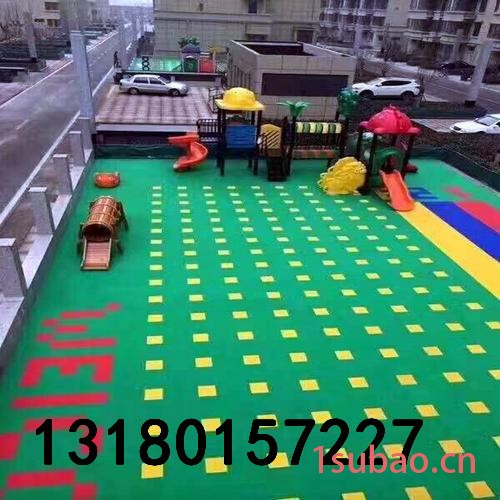 广欧幼儿园操场塑胶地垫跑道室外户外体育幼儿园防滑垫悬浮式拼装地板图8