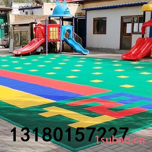 广欧幼儿园操场塑胶地垫跑道室外户外体育幼儿园防滑垫悬浮式拼装地板图4